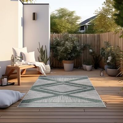 ELLE Decoration Omkeerbaar tapijt voor binnen en buiten, weerbestendig en waterdicht, modern ruitpatroon, geometrisch patroon, outdoor tapijt voor tuin, balkon, ELLE Decoration Omkeerbaar tapijt voor binnen en buiten, weerbestendig en waterdicht, modern ruitpatroon, geometrisch patroon, outdoor tapijt voor tuin, balkon,