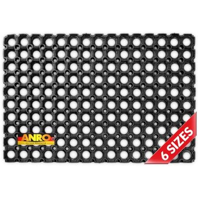ANRO Rubberen mat honingraat met geperforeerd patroon, afmetingen 40 x 60 cm, hoogte 23 mm, deurmat voor binnen en buiten ANRO Rubberen mat honingraat met geperforeerd patroon, afmetingen 40 x 60 cm, hoogte 23 mm, deurmat voor binnen en buiten