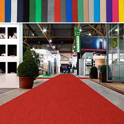 casa pura Meetmat tot 40 m lengte, vlamvertragend, naaldvilt per meter als bruiloftsmat, loopband, VIP evenementtapijt, product voor privé- en commercieel gebruik, rood gemêleerd, 200 x 1000 cm casa pura Meetmat tot 40 m lengte, vlamvertragend, naaldvilt per meter als bruiloftsmat, loopband, VIP evenementtapijt, product voor privé- en commercieel gebruik, rood gemêleerd, 200 x 1000 cm