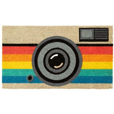 Fisura Originele deurmat "retro camera" van kokos met antislip onderkant Antislip deurmat met pvc-achterkant, kleurrijke indoor entreemat, grappige welkomstmat voor entree Fisura Originele deurmat "retro camera" van kokos met antislip onderkant Antislip deurmat met pvc-achterkant, kleurrijke indoor entreemat, grappige welkomstmat voor entree