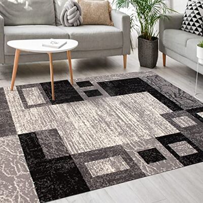 Mazovia Modern tapijt tapijt voor slaapkamer, woonkamer en eetkamer robuust zacht laagpolig tapijt Oeko-Tex woonkamertapijt collectie ATENA grijs 250 x 300 cm Mazovia Modern tapijt tapijt voor slaapkamer, woonkamer en eetkamer robuust zacht laagpolig tapijt Oeko-Tex woonkamertapijt collectie ATENA grijs 250 x 300 cm