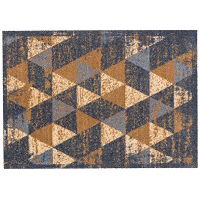 Astra Deurmat voor binnen, antislip, 50 x 70 cm, driehoeken, grijs-bruin, zeer absorberend, machinewasbaar, 30 °C, deurmat Astra Deurmat voor binnen, antislip, 50 x 70 cm, driehoeken, grijs-bruin, zeer absorberend, machinewasbaar, 30 °C, deurmat