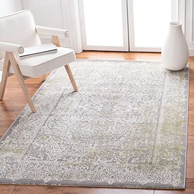 SAFAVIEH Rechthoekig tapijt voor gebruik binnenshuis, Glam, Passion, PAS404, in grijs/groen, 122 x 170 cm, voor woonkamer, slaapkamer of elk ander interieur van . SAFAVIEH Rechthoekig tapijt voor gebruik binnenshuis, Glam, Passion, PAS404, in grijs/groen, 122 x 170 cm, voor woonkamer, slaapkamer of elk ander interieur van .
