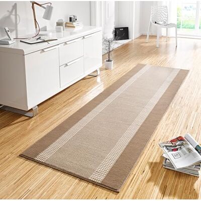 HANSE Home Loper, laagpolig tapijt, velours, 80x500 cm, crème, beige HANSE Home Loper, laagpolig tapijt, velours, 80x500 cm, crème, beige
