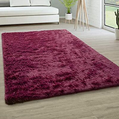 Paco Home Hoogpolig vloerkleed voor woonkamer, imitatiebont, langharig en wollig tapijt, effen. Afmetingen: 80 x 150 cm. Kleur: paars Paco Home Hoogpolig vloerkleed voor woonkamer, imitatiebont, langharig en wollig tapijt, effen. Afmetingen: 80 x 150 cm. Kleur: paars