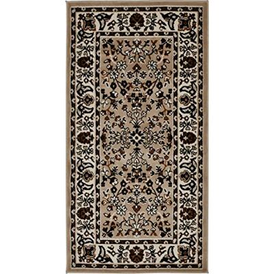 andiamo Oosters tapijt Woonkamer en slaapkamer Oosterse decoratie, Easy-Care Tijdloos patroon Beige 120 x 170 cm andiamo Oosters tapijt Woonkamer en slaapkamer Oosterse decoratie, Easy-Care Tijdloos patroon Beige 120 x 170 cm