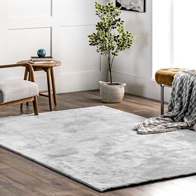 nuLOOM Loni Hoogpolig overgangstapijt, machinewasbaar, 15,2 x 22,9 cm, lichtgrijs/ivoor, voor woonkamer, slaapkamer, eetkamer, kinderkamer nuLOOM Loni Hoogpolig overgangstapijt, machinewasbaar, 15,2 x 22,9 cm, lichtgrijs/ivoor, voor woonkamer, slaapkamer, eetkamer, kinderkamer