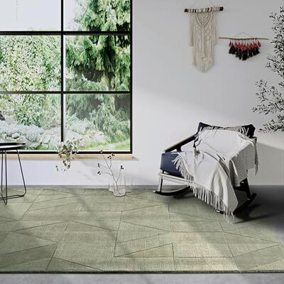 Villeroy & Boch Ursule Tapijt van natuurlijke wol, handgeweven, natuurlijk, boho-wollen tapijt voor woonkamer, slaapkamer, eetkamer, hal, keuken, groen, 80 x 150 cm Villeroy & Boch Ursule Tapijt van natuurlijke wol, handgeweven, natuurlijk, boho-wollen tapijt voor woonkamer, slaapkamer, eetkamer, hal, keuken, groen, 80 x 150 cm
