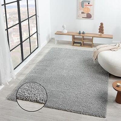 VIMODA Prime Shaggy, tapijt, kleur: hoogpolig, modern, voor woonkamer, slaapkamer, afmetingen: 150 cm, vierkant, 160 x 220 cm VIMODA Prime Shaggy, tapijt, kleur: hoogpolig, modern, voor woonkamer, slaapkamer, afmetingen: 150 cm, vierkant, 160 x 220 cm