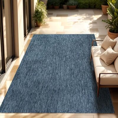 Paco Home Tapijt voor binnen en buiten, balkon, terras, keukentapijt, effen, gespikkeld, afmetingen: 240 x 340 cm, kleur: blauw Paco Home Tapijt voor binnen en buiten, balkon, terras, keukentapijt, effen, gespikkeld, afmetingen: 240 x 340 cm, kleur: blauw