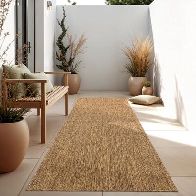 Paco Home Tapijt voor binnen en buiten, balkon, terras, keukentapijt, effen, gespikkeld, afmetingen: 60 x 100 cm, kleur: bruin (koffie) Paco Home Tapijt voor binnen en buiten, balkon, terras, keukentapijt, effen, gespikkeld, afmetingen: 60 x 100 cm, kleur: bruin (koffie)