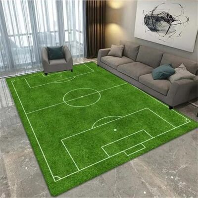 PEIHUODAN Speeltapijt wasbaar antislip speeltapijt voor jongens tieners kinderen mannen thema voetbalsport decoratie slaapkamer woonkamer patroon voetbalveld 120 x 180 cm PEIHUODAN Speeltapijt wasbaar antislip speeltapijt voor jongens tieners kinderen mannen thema voetbalsport decoratie slaapkamer woonkamer patroon voetbalveld 120 x 180 cm