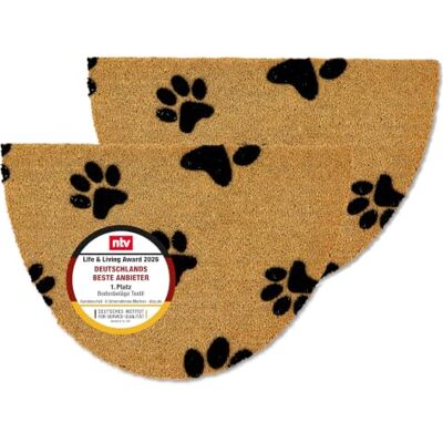 Astra Set van 2 kokosmatten voor binnen en buiten, 40 x 60 cm Antislip deurmat voor binnen en buiten, weerbestendig, kokosvezel Astra Set van 2 kokosmatten voor binnen en buiten, 40 x 60 cm Antislip deurmat voor binnen en buiten, weerbestendig, kokosvezel