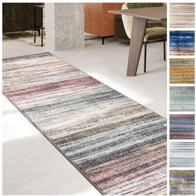 KARAT Loper voor de gang, keukentapijtloper, hal, woonkamer, modern hal tapijt voor woonkamer en slaapkamer, verkocht per meter, beige rood, 80 x 600 cm (cudillero) KARAT Loper voor de gang, keukentapijtloper, hal, woonkamer, modern hal tapijt voor woonkamer en slaapkamer, verkocht per meter, beige rood, 80 x 600 cm (cudillero)
