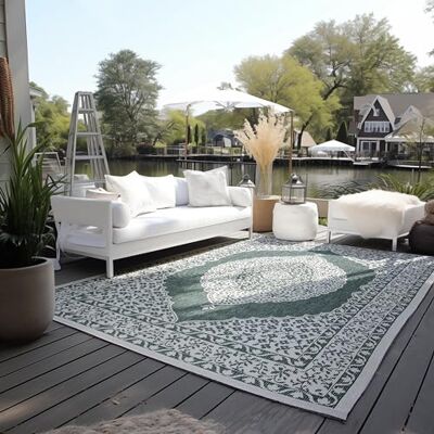 ELLE Decoration Oosters tapijt, omkeerbaar, voor binnen en buiten, weerbestendig en waterdicht, vintage design, oosters buitentapijt voor tuin, balkon, terras, woonkamer ELLE Decoration Oosters tapijt, omkeerbaar, voor binnen en buiten, weerbestendig en waterdicht, vintage design, oosters buitentapijt voor tuin, balkon, terras, woonkamer