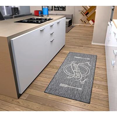 HANSE Home Bon Appetit Keukentapijt keukentapijt met opschrift, antislip, onderhoudsvriendelijk, robuust, Öko-Tex gecertificeerd crèmegrijs, 62 x 150 cm HANSE Home Bon Appetit Keukentapijt keukentapijt met opschrift, antislip, onderhoudsvriendelijk, robuust, Öko-Tex gecertificeerd crèmegrijs, 62 x 150 cm