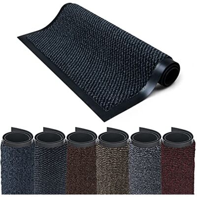 Studio M Deurmat voor de ingang binnen 80 x 120 cm Groot formaat Absorberend Antislip Wasbaar Stofdicht voor alle vloeren Onder deur UV-bestendig Zwart Studio M Deurmat voor de ingang binnen 80 x 120 cm Groot formaat Absorberend Antislip Wasbaar Stofdicht voor alle vloeren Onder deur UV-bestendig Zwart