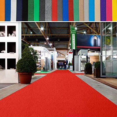casa pura Fair tapijt tot 40 m lang, moeilijk ontvlambaar, naaldvilt per meter, bruiloftstapijt, evenemententapijt, VIP-tapijt, privé en commercieel (rood, 200 x 100 cm) casa pura Fair tapijt tot 40 m lang, moeilijk ontvlambaar, naaldvilt per meter, bruiloftstapijt, evenemententapijt, VIP-tapijt, privé en commercieel (rood, 200 x 100 cm)
