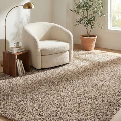 Unique Solo Solid Collection Modern shaggy tapijt van pluche, weelderig en zacht (rechthoekig, 2,7 x 3,6 m, taupe) Unique Solo Solid Collection Modern shaggy tapijt van pluche, weelderig en zacht (rechthoekig, 2,7 x 3,6 m, taupe)