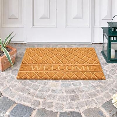 Astra Moderne deurmat voor voordeur kokosmat 45 x 75 cm Welcome nature robuuste mat deurmat voor binnen deurmat voor buiten Astra Moderne deurmat voor voordeur kokosmat 45 x 75 cm Welcome nature robuuste mat deurmat voor binnen deurmat voor buiten