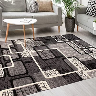 Mazovia Modern tapijt tapijt voor slaapkamer, woonkamer en eetkamer robuust zacht laagpolig tapijt Oeko-Tex woonkamertapijt collectie ATENA grijs 250 x 350 cm Mazovia Modern tapijt tapijt voor slaapkamer, woonkamer en eetkamer robuust zacht laagpolig tapijt Oeko-Tex woonkamertapijt collectie ATENA grijs 250 x 350 cm
