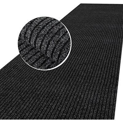ANRO Mischa Deurmat, vuilvangmat, per meter, voor binnen en buiten, op rol, zwart, 100 x 100 cm ANRO Mischa Deurmat, vuilvangmat, per meter, voor binnen en buiten, op rol, zwart, 100 x 100 cm