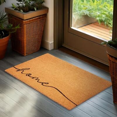 BRUBAKER Deurmat voor binnen en buiten, 45 x 75 cm, 100% kokos, antislip, weerbestendig en antislip, buitendeurmat voor voordeur, mat BRUBAKER Deurmat voor binnen en buiten, 45 x 75 cm, 100% kokos, antislip, weerbestendig en antislip, buitendeurmat voor voordeur, mat