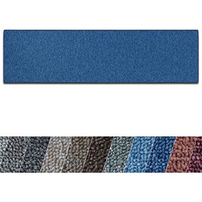 casa pura Tapijt Londen per meter loper voor woonkamer, hal, keuken, plat krullend haar (donkerblauw 66 x 150 cm) casa pura Tapijt Londen per meter loper voor woonkamer, hal, keuken, plat krullend haar (donkerblauw 66 x 150 cm)