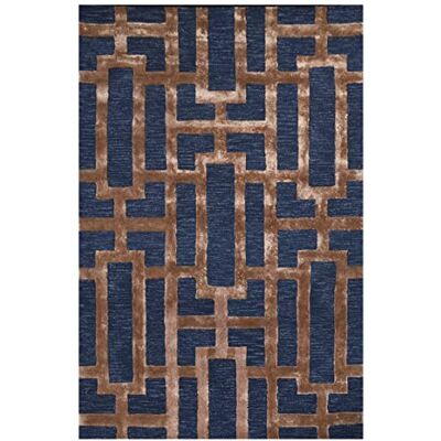 Bakero Metro donkerblauw/camel 122x183 cm Bakero Metro donkerblauw/camel 122x183 cm