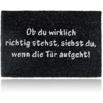 Relaxdays Home Deurmat Kokosvezel Duitse tekst vloermat deur entree onderkant antislip PVC binnen buiten voetdoekjes, zwart, 60 x 40 x 1 cm Relaxdays Home Deurmat Kokosvezel Duitse tekst vloermat deur entree onderkant antislip PVC binnen buiten voetdoekjes, zwart, 60 x 40 x 1 cm