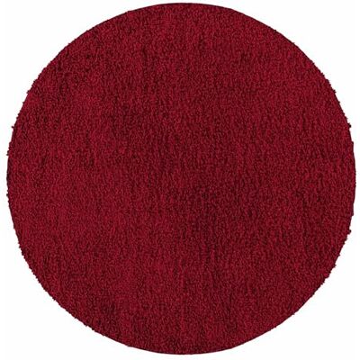 Carpetsale24 Hoogpolig tapijt, effen, rond vloerkleed voor slaapkamer of woonkamer, pluizig en zacht, Ø 200 cm, rood Carpetsale24 Hoogpolig tapijt, effen, rond vloerkleed voor slaapkamer of woonkamer, pluizig en zacht, Ø 200 cm, rood