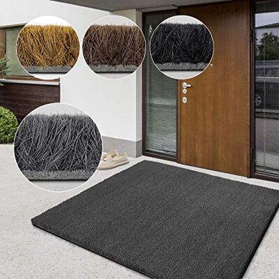 casa pura Kokosmat Premium tapijt van natuurlijke vezels uitstekende deurmat voor binnen en buiten entreemat, duurzaam, absorberend vele maten dikte 17 mm 50 x 80 cm grijs casa pura Kokosmat Premium tapijt van natuurlijke vezels uitstekende deurmat voor binnen en buiten entreemat, duurzaam, absorberend vele maten dikte 17 mm 50 x 80 cm grijs