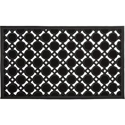 Relaxdays 10020193 antislip rubberen deurmat deurmat entreedeur met weerbestendig roosterpatroon L x B 75 x 45 cm zwart Relaxdays 10020193 antislip rubberen deurmat deurmat entreedeur met weerbestendig roosterpatroon L x B 75 x 45 cm zwart