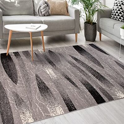 Mazovia Modern tapijt, tapijt voor slaapkamer, woonkamer en eetkamer, robuust, zacht, laagpolig, Oeko-Tex woonkamertapijt, ATENA-collectie, grijs, 180 x 250 cm Mazovia Modern tapijt, tapijt voor slaapkamer, woonkamer en eetkamer, robuust, zacht, laagpolig, Oeko-Tex woonkamertapijt, ATENA-collectie, grijs, 180 x 250 cm