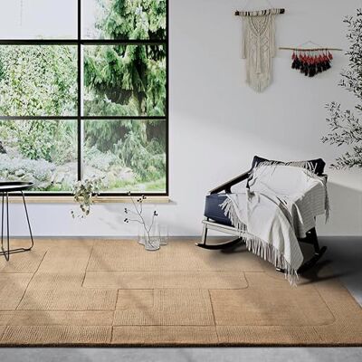 Villeroy & Boch Charlotte Vloerkleed voor de woonkamer, natuurlijk, handgeweven, milieuvriendelijk, bohemien wollen tapijt voor woonkamer, slaapkamer, eetkamer, hal, keuken, beige, 80 Villeroy & Boch Charlotte Vloerkleed voor de woonkamer, natuurlijk, handgeweven, milieuvriendelijk, bohemien wollen tapijt voor woonkamer, slaapkamer, eetkamer, hal, keuken, beige, 80