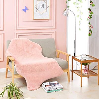 Teppich Wölkchen Pluizig tapijt van kunstbont Kort en hoogpolig voor woonkamer of slaapkamer Roze 80 x 120 cm Teppich Wölkchen Pluizig tapijt van kunstbont Kort en hoogpolig voor woonkamer of slaapkamer Roze 80 x 120 cm