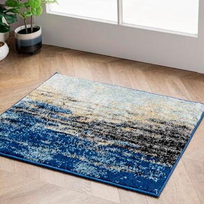nuLOOM Vloerkleed in vintage-stijl, waterval-design, 25,4 x 35,6 cm, blauw nuLOOM Vloerkleed in vintage-stijl, waterval-design, 25,4 x 35,6 cm, blauw