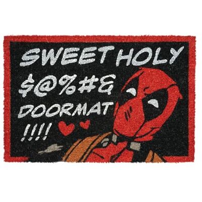 Grupo Erik Deadpool Deurmat voor buiten, 40 x 60 cm, Marvel, antislip, kokos, originele buitenkant Grupo Erik Deadpool Deurmat voor buiten, 40 x 60 cm, Marvel, antislip, kokos, originele buitenkant