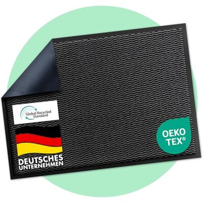 Floordirekt Sky Novo Premium deurmat voor de ingang, 90 x 120 cm, antraciet, voor binnen en buiten, antislip en wasbaar, voor hal, voordeur Floordirekt Sky Novo Premium deurmat voor de ingang, 90 x 120 cm, antraciet, voor binnen en buiten, antislip en wasbaar, voor hal, voordeur