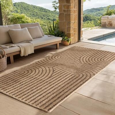 SIMPEX Vloerkleed voor buiten, hal, 80 x 250 cm, weerbestendig, onderhoudsvriendelijk, jute-look, natuurlijk, Scandinavisch design, boho, voor ingang, keuken, terras, balkon SIMPEX Vloerkleed voor buiten, hal, 80 x 250 cm, weerbestendig, onderhoudsvriendelijk, jute-look, natuurlijk, Scandinavisch design, boho, voor ingang, keuken, terras, balkon