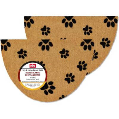 Astra Set van 2 kokosmatten voor binnen en buiten 60 x 90 cm Antislip deurmat voor binnen en buiten, weerbestendig, kokosvezel Astra Set van 2 kokosmatten voor binnen en buiten 60 x 90 cm Antislip deurmat voor binnen en buiten, weerbestendig, kokosvezel