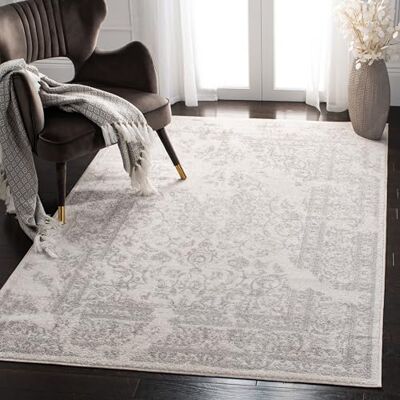 SAFAVIEH Modern handgetuft tapijt voor binnen, abstracte collectie, ABT141, grijs/zwart, 122 x 183 cm, voor woonkamer, slaapkamer of elk interieur SAFAVIEH Modern handgetuft tapijt voor binnen, abstracte collectie, ABT141, grijs/zwart, 122 x 183 cm, voor woonkamer, slaapkamer of elk interieur