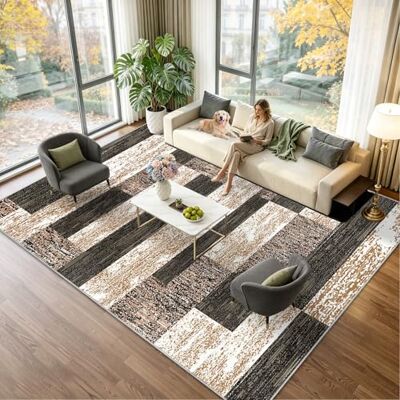 Voxirum Tapijt voor woonkamer, oosters, tapijt voor slaapkamer, volwassenen, groot woonkamertapijt, machinewasbaar, zacht, vintage, bedmat, antislip, decoratie voor slaapkamer, eetkamer, beige, 60 x 100 cm Voxirum Tapijt voor woonkamer, oosters, tapijt voor slaapkamer, volwassenen, groot woonkamertapijt, machinewasbaar, zacht, vintage, bedmat, antislip, decoratie voor slaapkamer, eetkamer, beige, 60 x 100 cm
