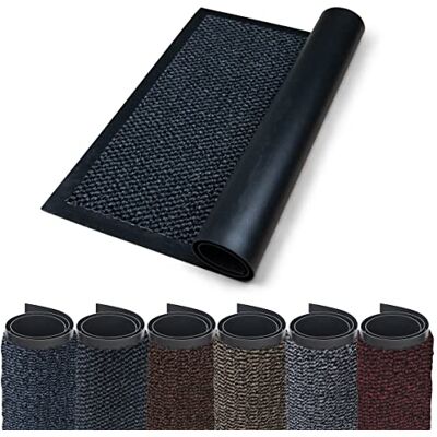 Studio M Deurmat voor de ingang binnen 120 x 180 cm Groot formaat Absorberend Antislip Wasbaar Stofdicht voor alle vloeren Onder deur UV-bestendig Zwart Studio M Deurmat voor de ingang binnen 120 x 180 cm Groot formaat Absorberend Antislip Wasbaar Stofdicht voor alle vloeren Onder deur UV-bestendig Zwart
