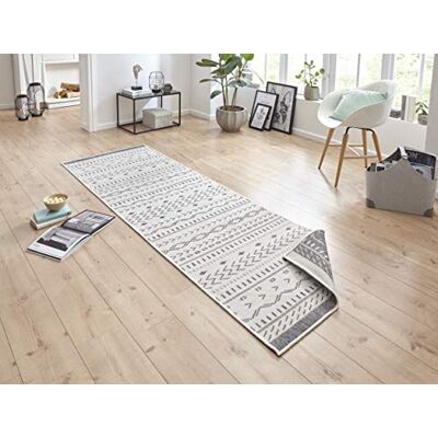 HANSE Home Northrugs Kuba Tapijt voor binnen en buiten, plat geweven (80 x 350 cm, 100% polypropyleen, duurzaam en onderhoudsvriendelijk, uv- en vochtbestendig, geschikt voor vloerverwarming (crèmegrijs) HANSE Home Northrugs Kuba Tapijt voor binnen en buiten, plat geweven (80 x 350 cm, 100% polypropyleen, duurzaam en onderhoudsvriendelijk, uv- en vochtbestendig, geschikt voor vloerverwarming (crèmegrijs)