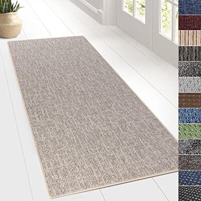 KARAT Tapijt op maat voor keuken, hal, woonkamer, tapijt op maat per meter, tapijt voor hal, keuken, woonkamer, 80 x 300 cm, Alto, zilver KARAT Tapijt op maat voor keuken, hal, woonkamer, tapijt op maat per meter, tapijt voor hal, keuken, woonkamer, 80 x 300 cm, Alto, zilver