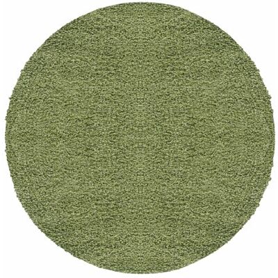 Carpetsale24 Hoogpolig tapijt, effen, rond vloerkleed voor slaapkamer of woonkamer, pluizig en zacht, Ø 120 cm, groen Carpetsale24 Hoogpolig tapijt, effen, rond vloerkleed voor slaapkamer of woonkamer, pluizig en zacht, Ø 120 cm, groen