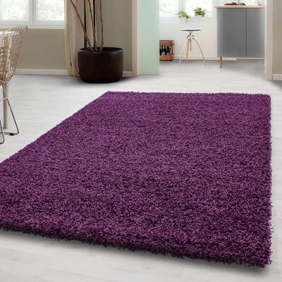 Carpetsale24 Hoogpolig shaggy tapijt voor de woonkamer, onderhoudsarm, getest op schadelijke stoffen, poolhoogte: 3 cm, Öko-Tex standaard, afmetingen: 200 x 290 cm Kleur: paars. Carpetsale24 Hoogpolig shaggy tapijt voor de woonkamer, onderhoudsarm, getest op schadelijke stoffen, poolhoogte: 3 cm, Öko-Tex standaard, afmetingen: 200 x 290 cm Kleur: paars.