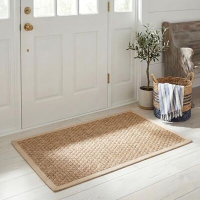 SAFAVIEH Natural Fiber Collection NF114A tapijt van zeegras, geweven, 0,6 x 0,9 m, beige SAFAVIEH Natural Fiber Collection NF114A tapijt van zeegras, geweven, 0,6 x 0,9 m, beige