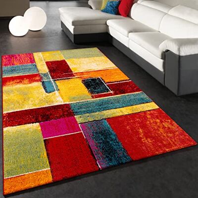 Paco Home Vloerkleed Woonkamer Laagpolig Modern Vintage Patroon Abstract Veelkleurig, Maat:200x290 cm, Kleur:Veelkleurig Paco Home Vloerkleed Woonkamer Laagpolig Modern Vintage Patroon Abstract Veelkleurig, Maat:200x290 cm, Kleur:Veelkleurig